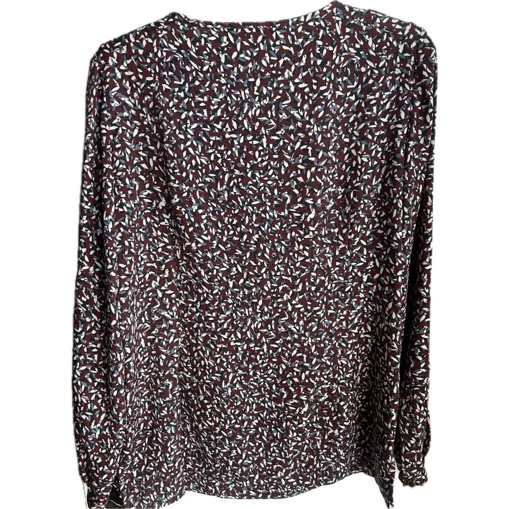 TORY BURCH Red Agate Confetti Blouse Top  Size  M